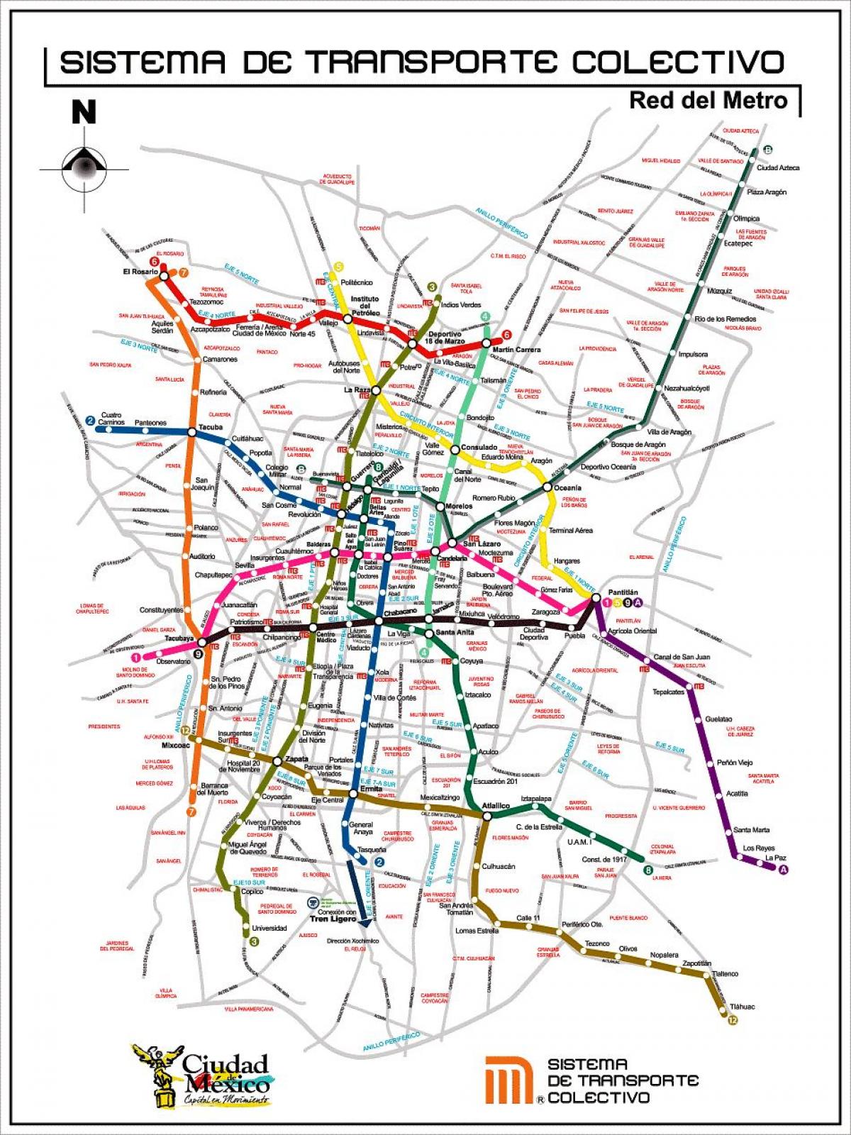ramani ya Mexico City transit